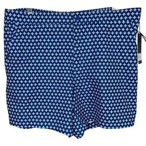 VRST Mens Resort Short 6 Inch Print Deep Denim Print Quick Dry‎ UV Protection